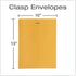 Quality Park 10 x 13 Clasp Envelopes, Clasp and Gummed Closures for Storing or Mailing, 28 lb Kraft Paper, 100 per Box (QUA38197) by Quality Park