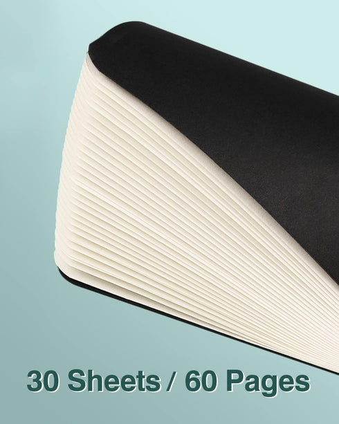 Mini Notepads Bulk - 36 Pack Small Journal Pocket Notepad with Black Cover, 3.5 x 5.5 Inches, 30 Sheets/60 Pages
