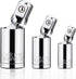 3PCS Universal Joint Socket Set, 1/4 3/8 1/2 Drive Swivel Socket Adapter for Narrow Spaces