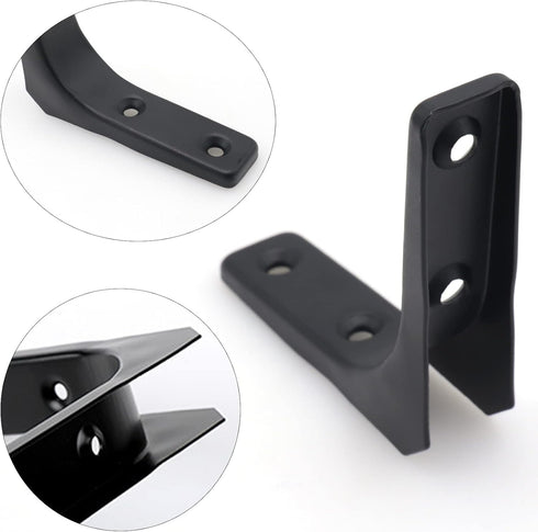 Joyangy 8pcs 3 Inch 90 L Brackets, Heavy Duty Wall Mount Black L Corner Brackets Braces for Wood, Shelves, Cabinets