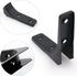 Joyangy 8pcs 3 Inch 90 L Brackets, Heavy Duty Wall Mount Black L Corner Brackets Braces for Wood, Shelves, Cabinets