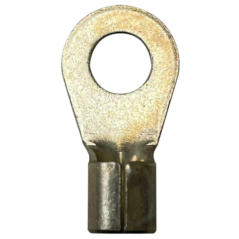 (100) Non-Insulated 6 AWG Gauge Ring Connector, 5/16" Stud Electrical Wire Terminal, USA