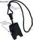 Metal Detector Friendly Lanyard with Badge Holder - 2 Card Display - Double Sided Open Face