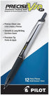 Pilot Precise V10 RT Refillable & Retractable Rolling Ball Pens, Bold Point 1 mm, Blue, Pack of 12
