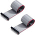 Fielect 2pcs IDC 34 Pin Connector Gray Wire Flat Ribbon Cable Connector, Length 30cm