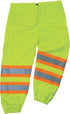 Ergodyne Unisex Adult Class Two-tone Reflective Safety Pants, Lime, Large-X-Large