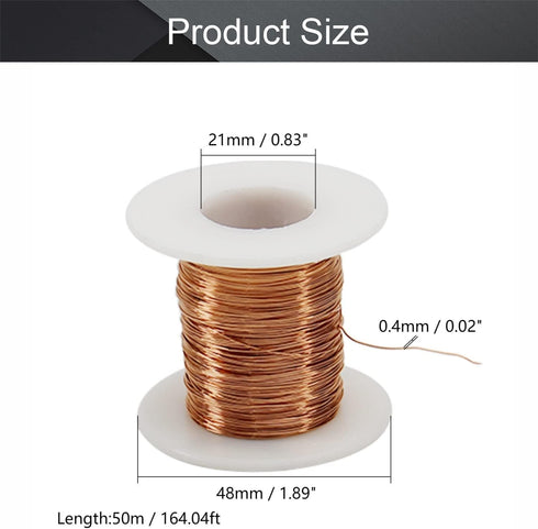 Fielect 28AWG Magnet Wire 0.33mm Inner Dia Enameled Copper Wire Enameled Magnet Winding Wire Temperature Rating 155? Magnetic Coil for Transformers Inductors, Electric Appliance by Fielect