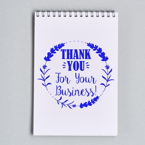 Pre-Inked Grateful Blooms Business Thank You Stamp | Professional Custom Pre-Inked Stamper