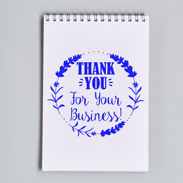 Pre-Inked Grateful Blooms Business Thank You Stamp | Professional Custom Pre-Inked Stamper