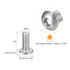 uxcell #6-32x3/8" Button Head Socket Cap Screws, 50pcs 304 Stainless Steel Fasteners Hex Bolts Screws, Full Thread Hex Drive Screws