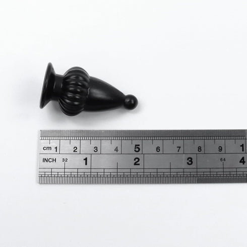 1.81 Inch M10x 1MM 2 KUMGROT Lamp Shade Nut, Black Aluminum Alloy Lamp Finials, Hardware Accessory for Various Pendant