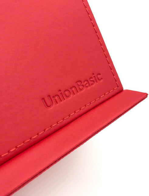 UnionBasic Desk Organizer, Desktop Caddy, Leather Multi-compartment Pen Holder, Office Stationery Organizer, Red