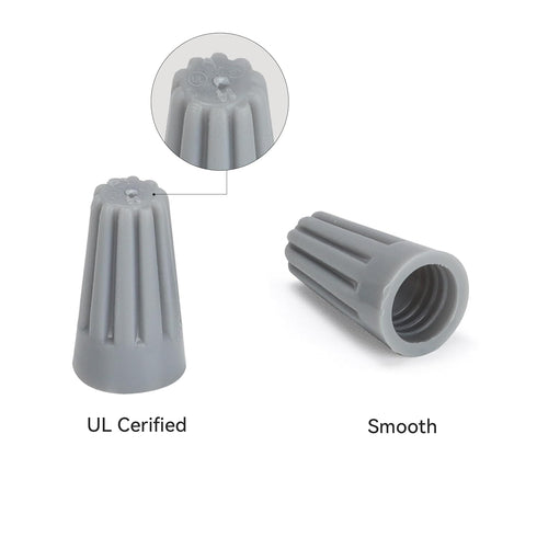 HKS 1000 PCS Gray Wire Caps, AWG 24-16, Twist-On Screw Nuts Insulated Electrical Wire Connectors