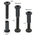 50 Sets M6x35mm Black Binding Post Screws Socket Cover Bolt Fastener Connector for Wood Rivet Socket Cap