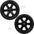 2pcs Heavy Duty Utility Cart Wheels Rubber Replacement Casters for Shopping Trolley Shock Absorbing Rolling Cart