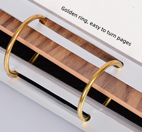 Rikyo A4 10 Pages-20 (8.5x11") Walnut Wood Sign Holder Vertical Table Card Flip Display Sides,T Double Sided Flyer