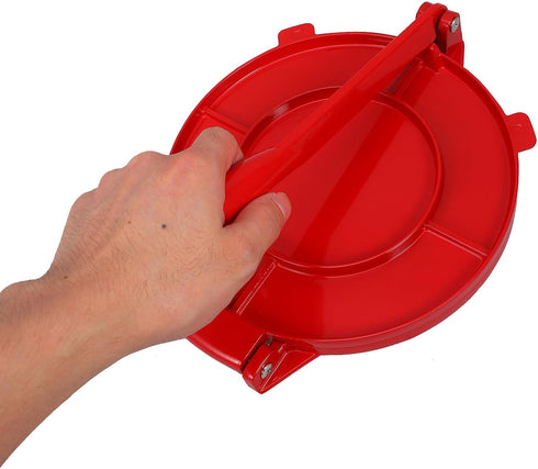 OUNONA Aluminum Alloy Tortilla Press Corn Dough Presser Red Manual Flour Tortilla Maker for Kitchen Cooking and Taco