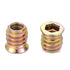 100 Pcs Wood Bolt Inserts 5/16"-18x12mm Metal Nut Inserts Assortment Kit for Furniture Replacement Accessories