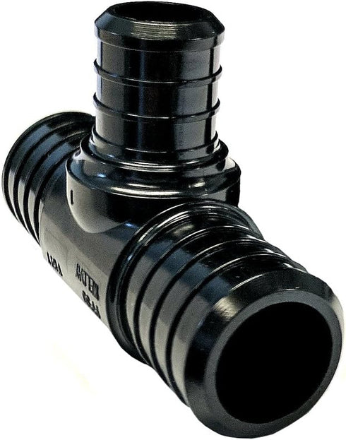 1" x 1" x 1/2" PPSU PEX Reducing TEE, Barb x Barb x Barb, Bag of 10 pcs, Pipe Fitting Plumbing Supply