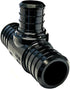 1" x 1" x 1/2" PPSU PEX Reducing TEE, Barb x Barb x Barb, Bag of 10 pcs, Pipe Fitting Plumbing Supply