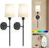 Battery Operated Wall Sconce Set of Two, Dimmable Sconces Wall Decor, Rechargeable