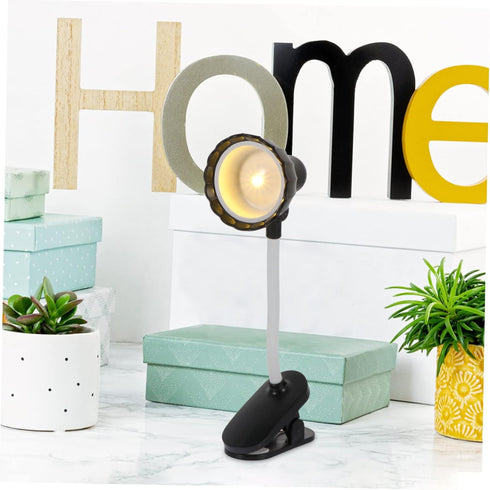 VOSAREA Mini Clip LED Desk Lamp Delicate Micro Clamp Light for Reading Bedroom Dorm Students Portable Table Lighting