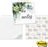 Lush Greenery Sticky Note Cube, 600 Sheets, 2.75" Memo Block, Trendy Botanical Design, Made in The USA