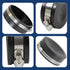 3972 Flexible PVC Pipe Cap with Stainless Steel Clamps, 5.5" Inner Diameter for 5" Nominal Pipe, Black