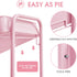 TOOLF 3-Tier Rolling Cart, Pink Metal Utility Cart with Lockable Wheels, Easy Assembly for Baby Room, Bathroom, Kids'