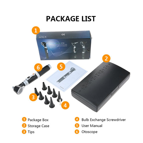Mini Ear Otoscope, Bysameyee Diagnostic Ear Scope with LED Light, Ear Healthy Tool for Adults, Kids, Pets