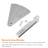 2-Piece 32-Blade Feeler Gauge and 16-Blade Offset Gauge Set, Dual Marked SAE & Metric Sizes