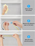 6 20 Inch Dimmable Closet, 6000K JUSJUBR LED Lights for Shelves, PCS Flexible COB LED Strip Lights for Cabinet, Display