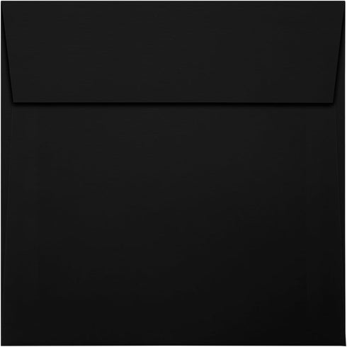 LUXPaper Square Invitation Envelopes, Peel & Press, 5" x 5", Black Linen, 80lb Text, 50 Qty