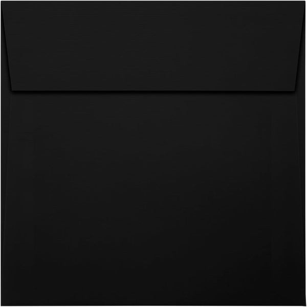 LUXPaper Square Invitation Envelopes, Peel & Press, 5" x 5", Black Linen, 80lb Text, 50 Qty