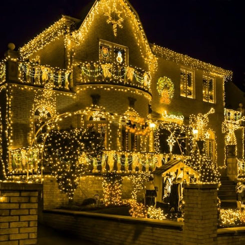 500 164FT 8 kemooie LED Christmas Lights, Lighting Mode with Memory Plug in Waterproof Christmas Lights Outdoor