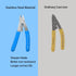 2 pcs 3 Hole Fiber Stripper - Stainless Steel CFS-3 Fiber Optic Stripping Tool with 6" Handle, Blue