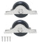 ITROLLE 2PCS 75x16mm Black Nylon Wardrobe Castors Furniture Roller with Mounting Screws Suitable