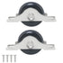 ITROLLE 2PCS 75x16mm Black Nylon Wardrobe Castors Furniture Roller with Mounting Screws Suitable