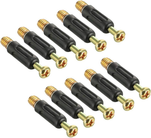 uxcell Furniture Connecting Fittings, 10 Pcs Fastener with 6mm Thread Dia Screws, 35mm Length