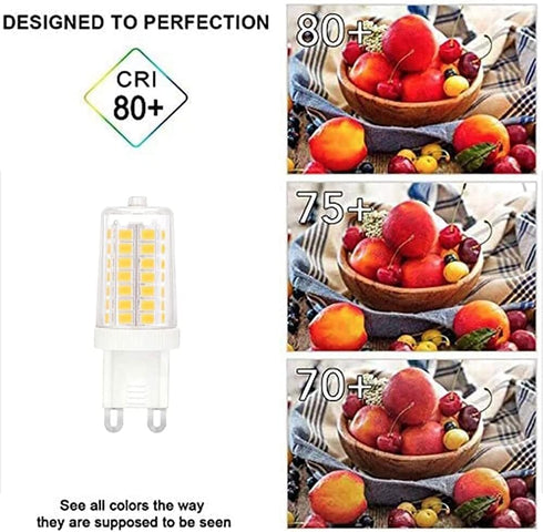 Dimmable G9 LED Light Bulbs 120V, 35W T4 Halogen Equivalent, Warm White 2700K for Chandeliers, 6-Pack