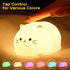 LOVERUIS Night Light for Kids Cute Cat Gifts Kids Night Light Timer Squishy Kitty Silicone Lamp for Children Colorful