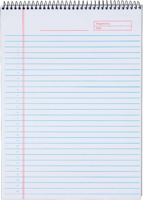 TOPS Docket Gold Project Planner, 8-1/2" x 11-3/4", 70 Sheets Top-Wire Bound Project Rule, Poly Cover, White