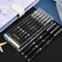 Gel Ink Pens, 12PCS Erasable, 0.5mm Fine Point Black/Blue, Medium Point for Journaling, Writing, Drawing, Office