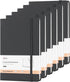 SUIN Hardcover Journal Notebooks, A5 Lined Journals for Writing, 200 Pages, Classic Ruled Notebooks (Black - 6 Pack)
