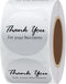 Hybsk Gold Foil Thank You for Your Business Stickers, 1.5" Round, Total 500 Labels Per Roll (Silver)