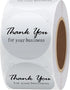 Hybsk Gold Foil Thank You for Your Business Stickers, 1.5" Round, Total 500 Labels Per Roll (Silver)