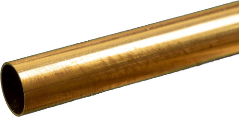 K & S Precision Metals 8140 K & S Engineering #140 Round Brass Tube, 17/32x12
