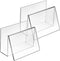 Vicenpal Clear Acrylic Postcard Holder - Business Card Stand Rack for Desk, Home Office, 2 Pcs