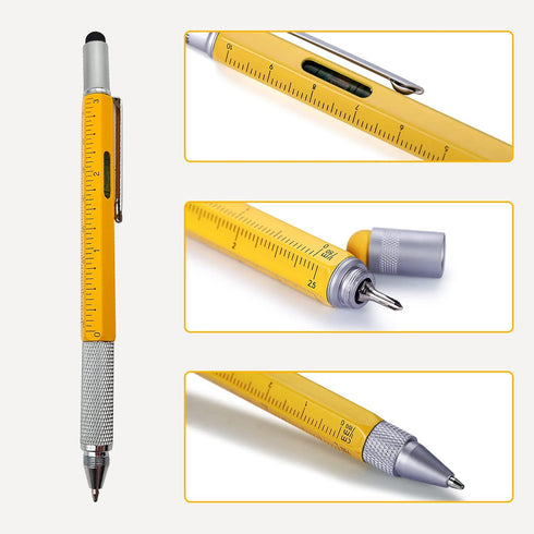 Stocking Unique Gadget Stuffers, 6 in 1 Pens, Multitool Pen Construction Tools, Office Supplies DIY Gifts for Dad