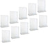 BERYLAND 5x7 10 Pack, Acrylic Sign Holder Paper Stand, Vertical Clear Frame, Double Sided Table Tent, Plexiglas